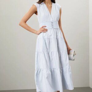 Derek Lam 10 Crosby x RTR Tiered Dress in Light Blue